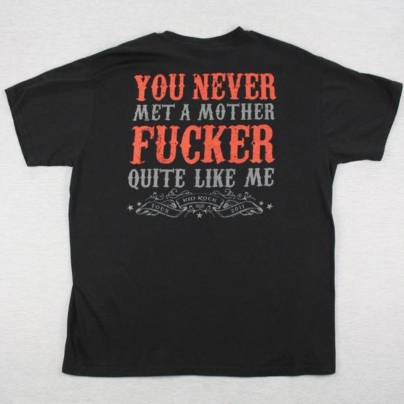 Kid Rock 2011 Concert T-Shirt Mens 2XL Black Cotton Short Sleeve Hanes - Picture 7 of 9